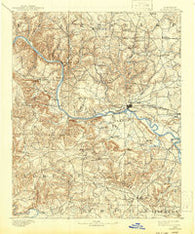 Batesville Arkansas Historical topographic map, 1:125000 scale, 30 X 30 Minute, Year 1891
