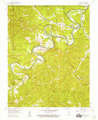 Beaver Arkansas Historical topographic map, 1:24000 scale, 7.5 X 7.5 Minute, Year 1957