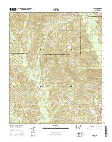Belfast Arkansas Current topographic map, 1:24000 scale, 7.5 X 7.5 Minute, Year 2014