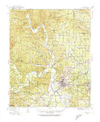 Benton Arkansas Historical topographic map, 1:62500 scale, 15 X 15 Minute, Year 1938