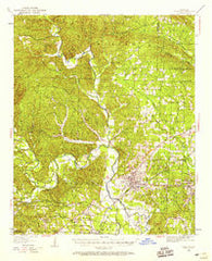 Benton Arkansas Historical topographic map, 1:62500 scale, 15 X 15 Minute, Year 1938
