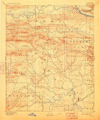 Benton Arkansas Historical topographic map, 1:125000 scale, 30 X 30 Minute, Year 1894