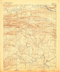 Benton Arkansas Historical topographic map, 1:125000 scale, 30 X 30 Minute, Year 1894