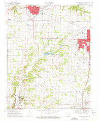 Bentonville South Arkansas Historical topographic map, 1:24000 scale, 7.5 X 7.5 Minute, Year 1970