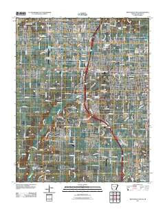 Bentonville South Arkansas Historical topographic map, 1:24000 scale, 7.5 X 7.5 Minute, Year 2011