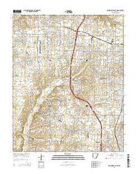 Bentonville South Arkansas Current topographic map, 1:24000 scale, 7.5 X 7.5 Minute, Year 2014