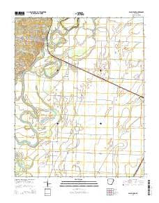 Black Rock Arkansas Current topographic map, 1:24000 scale, 7.5 X 7.5 Minute, Year 2014