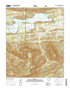 Blue Mountain Dam Arkansas Current topographic map, 1:24000 scale, 7.5 X 7.5 Minute, Year 2014