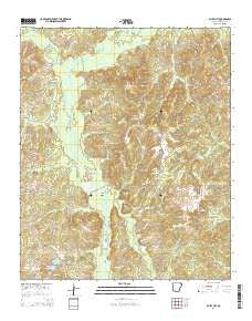 Bluff City Arkansas Current topographic map, 1:24000 scale, 7.5 X 7.5 Minute, Year 2014