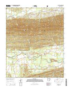 Bluffton Arkansas Current topographic map, 1:24000 scale, 7.5 X 7.5 Minute, Year 2014