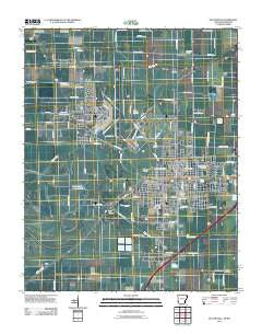 Blytheville Arkansas Historical topographic map, 1:24000 scale, 7.5 X 7.5 Minute, Year 2011