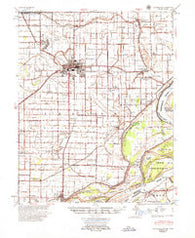 Blytheville Arkansas Historical topographic map, 1:62500 scale, 15 X 15 Minute, Year 1955