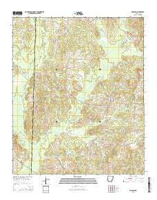 Bodcaw Arkansas Current topographic map, 1:24000 scale, 7.5 X 7.5 Minute, Year 2014