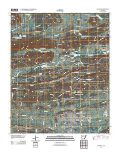 Booneville Arkansas Historical topographic map, 1:24000 scale, 7.5 X 7.5 Minute, Year 2011