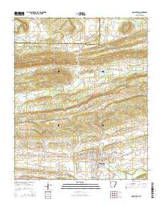 Booneville Arkansas Current topographic map, 1:24000 scale, 7.5 X 7.5 Minute, Year 2014
