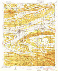 Booneville Arkansas Historical topographic map, 1:62500 scale, 15 X 15 Minute, Year 1939
