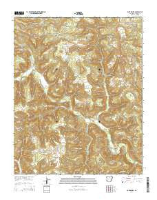 Botkinburg Arkansas Current topographic map, 1:24000 scale, 7.5 X 7.5 Minute, Year 2014