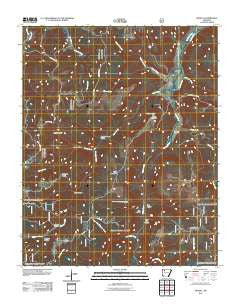 Boxley Arkansas Historical topographic map, 1:24000 scale, 7.5 X 7.5 Minute, Year 2011