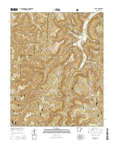 Boxley Arkansas Current topographic map, 1:24000 scale, 7.5 X 7.5 Minute, Year 2014