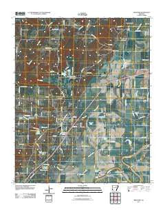 Bradford Arkansas Historical topographic map, 1:24000 scale, 7.5 X 7.5 Minute, Year 2011