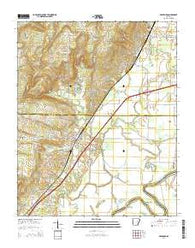 Bradford Arkansas Current topographic map, 1:24000 scale, 7.5 X 7.5 Minute, Year 2014