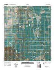 Bradley Arkansas Historical topographic map, 1:24000 scale, 7.5 X 7.5 Minute, Year 2011