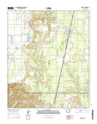 Bradley Arkansas Current topographic map, 1:24000 scale, 7.5 X 7.5 Minute, Year 2014