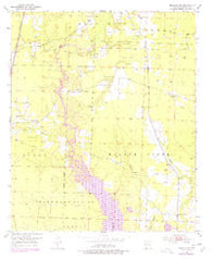 Bradley NE Arkansas Historical topographic map, 1:24000 scale, 7.5 X 7.5 Minute, Year 1952