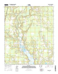 Bradley NE Arkansas Current topographic map, 1:24000 scale, 7.5 X 7.5 Minute, Year 2014