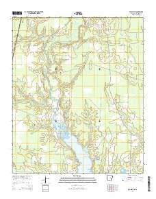 Bradley NE Arkansas Current topographic map, 1:24000 scale, 7.5 X 7.5 Minute, Year 2014