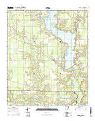 Bradley SE Arkansas Current topographic map, 1:24000 scale, 7.5 X 7.5 Minute, Year 2014