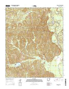Bragg City Arkansas Current topographic map, 1:24000 scale, 7.5 X 7.5 Minute, Year 2014