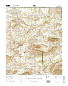 Branch Arkansas Current topographic map, 1:24000 scale, 7.5 X 7.5 Minute, Year 2014
