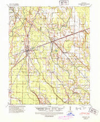 Brinkley Arkansas Historical topographic map, 1:62500 scale, 15 X 15 Minute, Year 1940