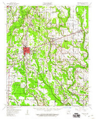 Brinkley Arkansas Historical topographic map, 1:62500 scale, 15 X 15 Minute, Year 1958