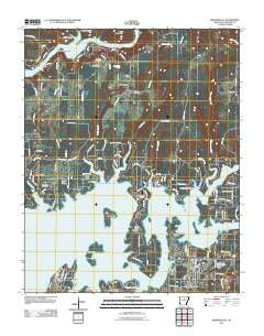 Brownsville Arkansas Historical topographic map, 1:24000 scale, 7.5 X 7.5 Minute, Year 2011