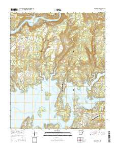 Brownsville Arkansas Current topographic map, 1:24000 scale, 7.5 X 7.5 Minute, Year 2014