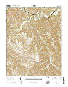 Bruno Arkansas Current topographic map, 1:24000 scale, 7.5 X 7.5 Minute, Year 2014