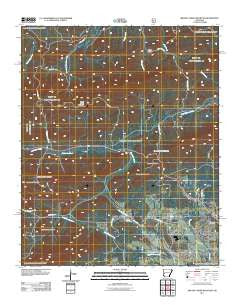 Brushy Creek Mountain Arkansas Historical topographic map, 1:24000 scale, 7.5 X 7.5 Minute, Year 2011