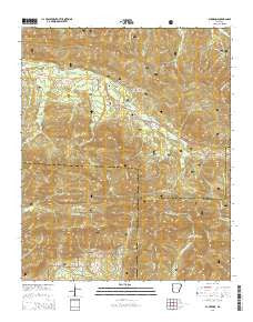 Buck Knob Arkansas Current topographic map, 1:24000 scale, 7.5 X 7.5 Minute, Year 2014