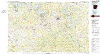 Bull Shoals Lake Arkansas Historical topographic map, 1:100000 scale, 30 X 60 Minute, Year 1985