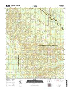 Bunn Arkansas Current topographic map, 1:24000 scale, 7.5 X 7.5 Minute, Year 2014