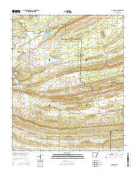 Burnville Arkansas Current topographic map, 1:24000 scale, 7.5 X 7.5 Minute, Year 2014