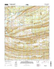 Burnville Arkansas Current topographic map, 1:24000 scale, 7.5 X 7.5 Minute, Year 2014