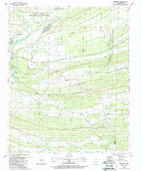 Burnville Arkansas Historical topographic map, 1:24000 scale, 7.5 X 7.5 Minute, Year 1987