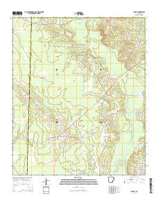 Bussey Arkansas Current topographic map, 1:24000 scale, 7.5 X 7.5 Minute, Year 2014