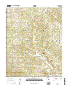 Byron Arkansas Current topographic map, 1:24000 scale, 7.5 X 7.5 Minute, Year 2014