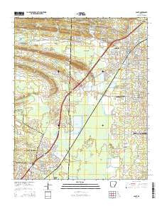 Cabot Arkansas Current topographic map, 1:24000 scale, 7.5 X 7.5 Minute, Year 2014