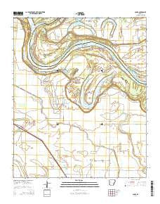Cades Arkansas Current topographic map, 1:24000 scale, 7.5 X 7.5 Minute, Year 2014