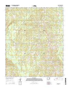 Calmer Arkansas Current topographic map, 1:24000 scale, 7.5 X 7.5 Minute, Year 2014
